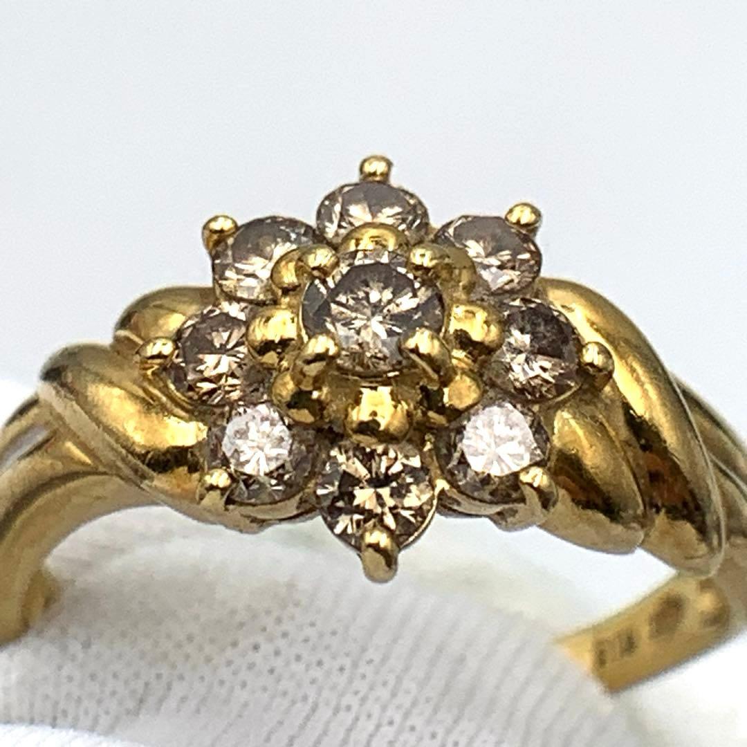 ダイヤモンドK18リング 0.55ct 2.7g 11号 ゴールド