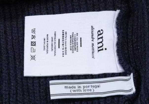 新品 AMI PARIS セーター Vネックニット ネイビー M