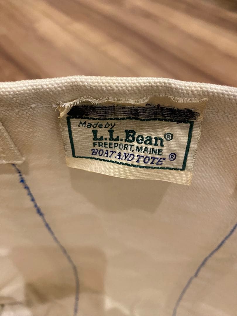 80s エルエルビーン　トートバッグ　2色タグ　グリーン　M 襤褸