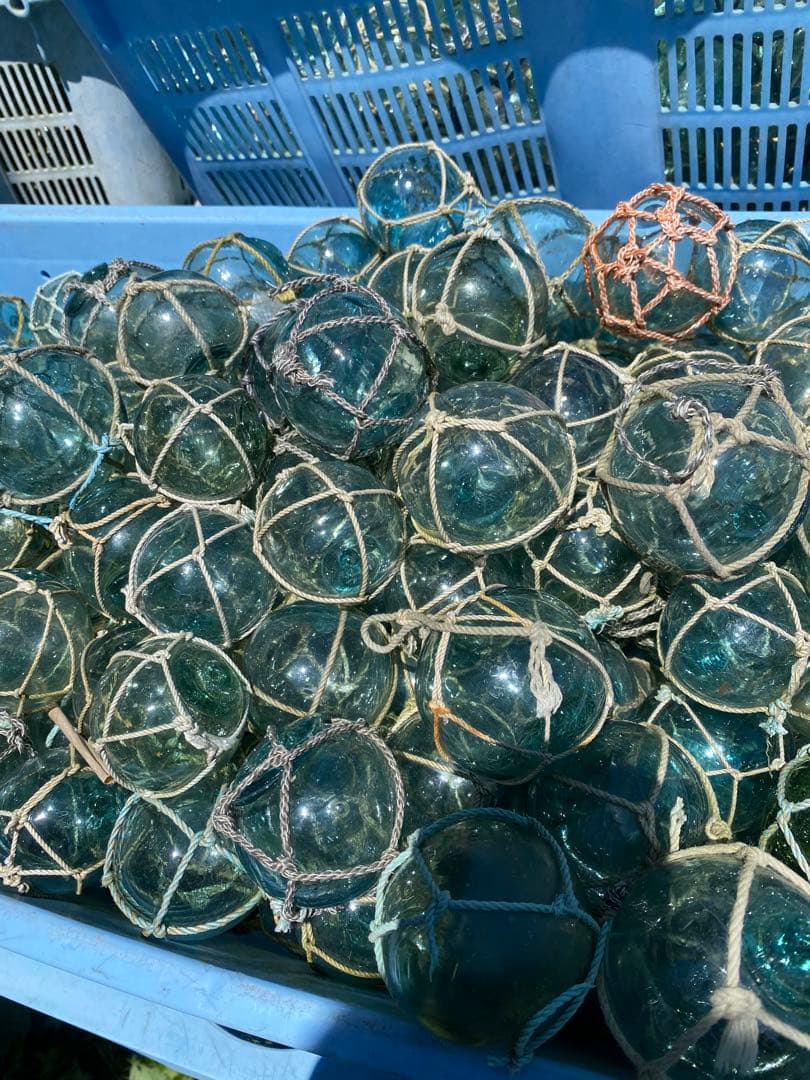 漁具　ガラス玉　浮子　フロート　100個