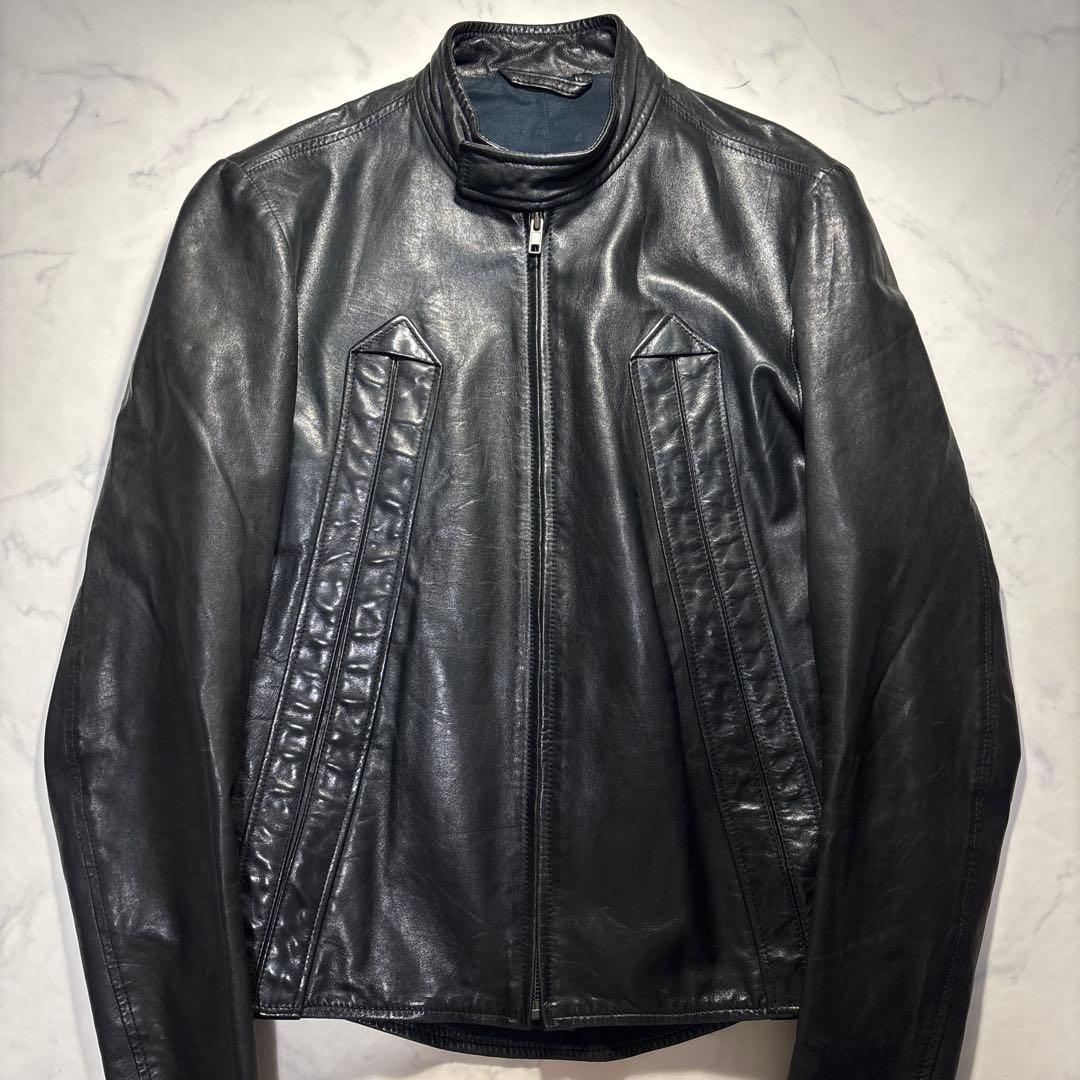 11SS メゾンマルタンマルジェラ 八の字 5zip ライダースジャケット