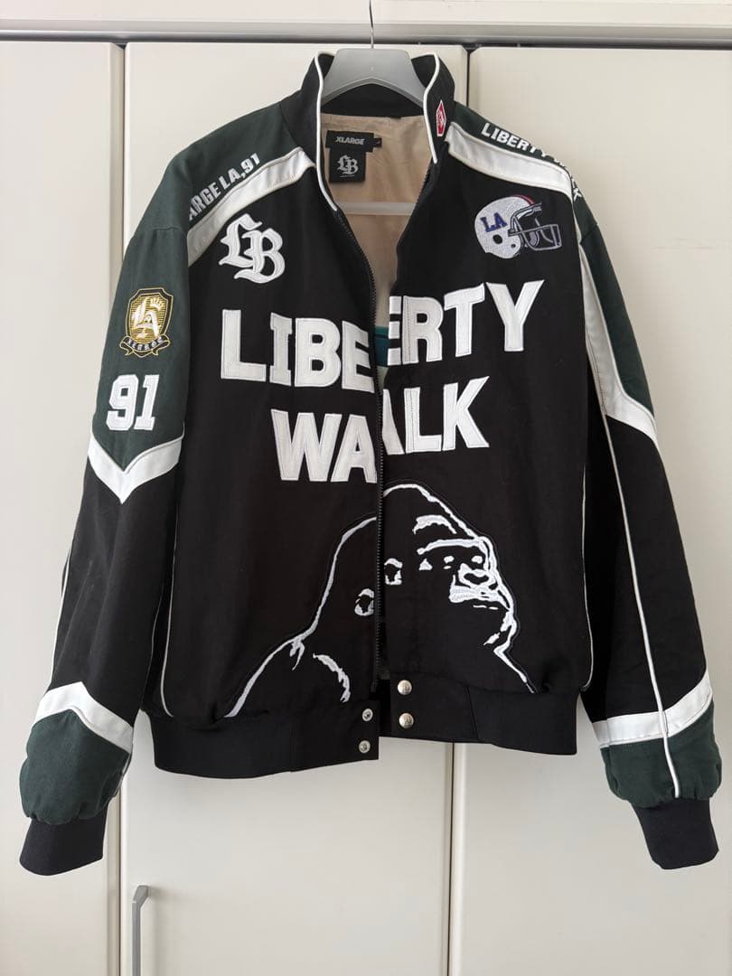 LIBERTY WALK-XLARGE レーシングジャケット ブラック/グリーン