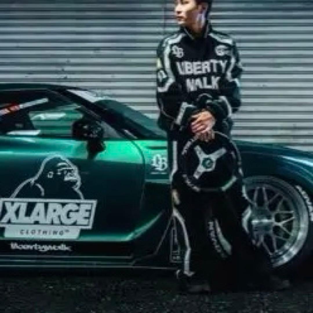 LIBERTY WALK-XLARGE レーシングジャケット ブラック/グリーン