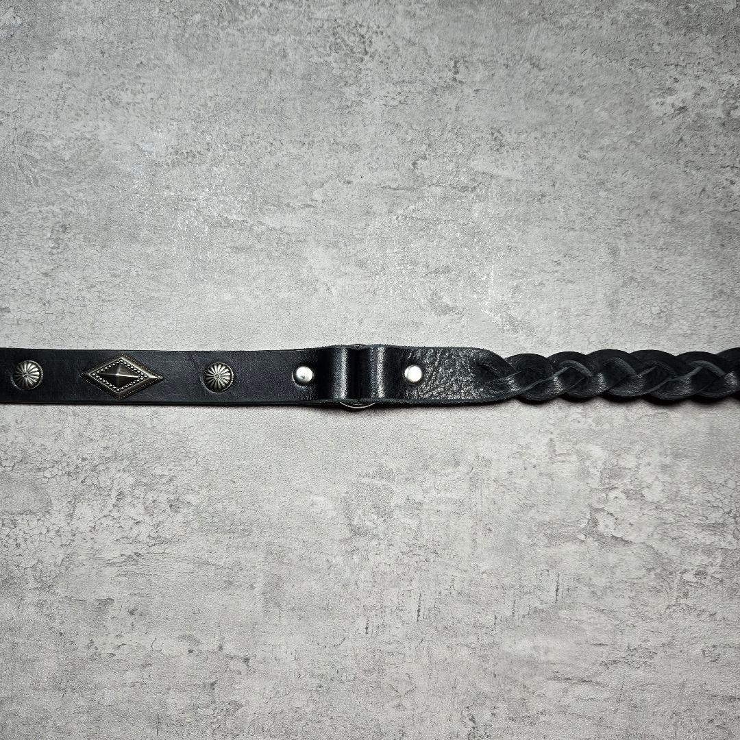 スタッズ　レザー　ベルト　ハンドメイド　bep3-99