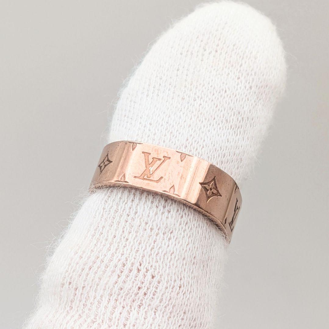 箱なし ルイヴィトン バーグナノグラム リング Sサイズ