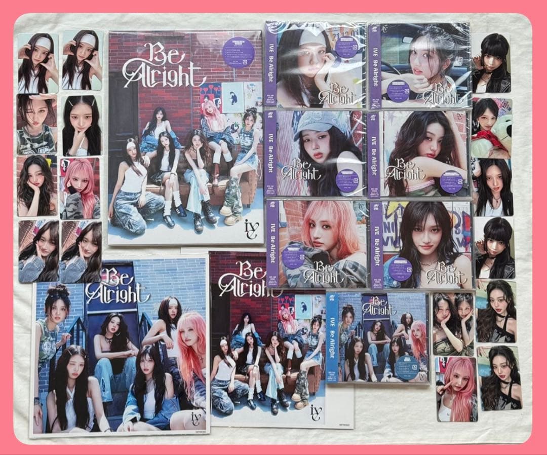 【開封済】IVE Be Alright CD フルコンプ　トレカ付き