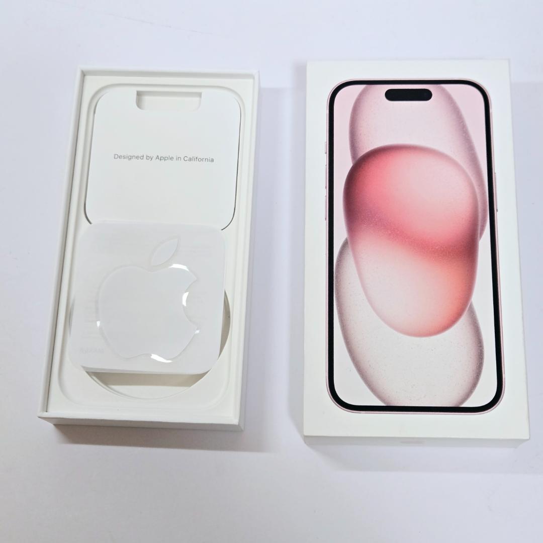 01 iPhone15 ピンク SIMフリー 極美品 未使用ケース付 BT91%
