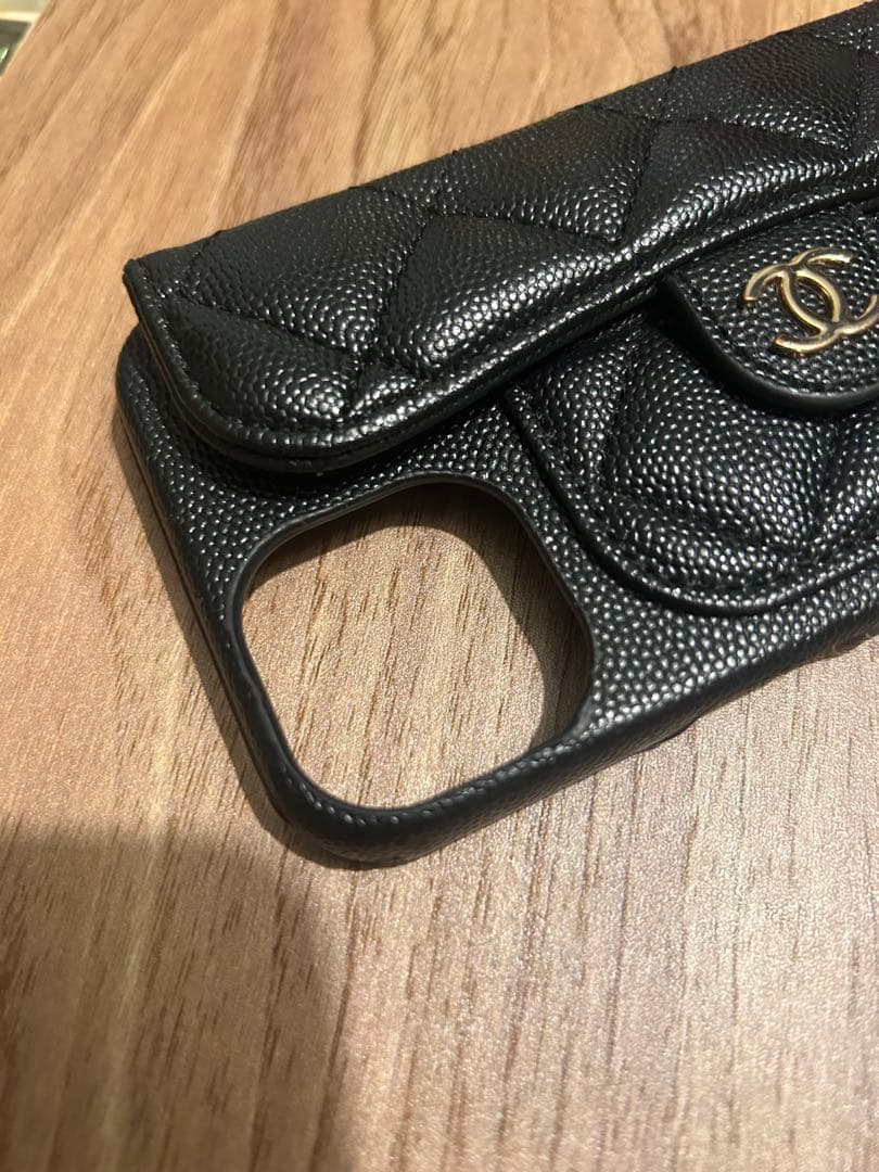 Chanel デザインブラック iPhone用ケース