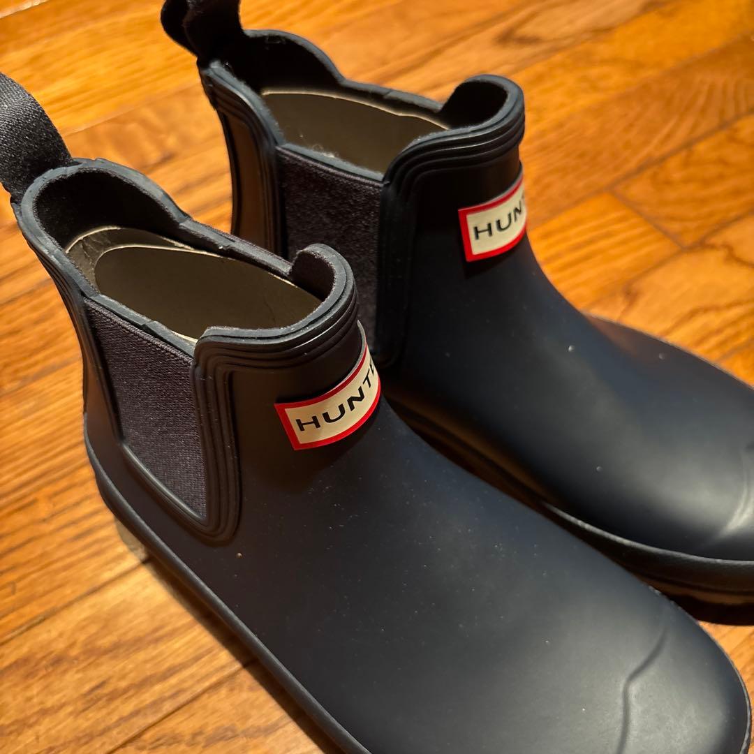 新品未使用HUNTER サイドゴアレインブーツ(ネイビー)