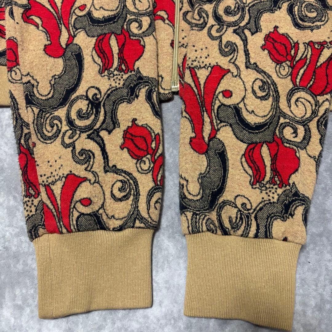 BernhardWillhelm ジップアップ ニットブルゾン総柄　ユニセックス