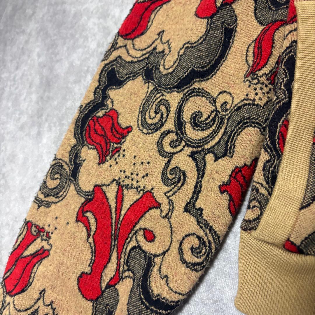 BernhardWillhelm ジップアップ ニットブルゾン総柄　ユニセックス