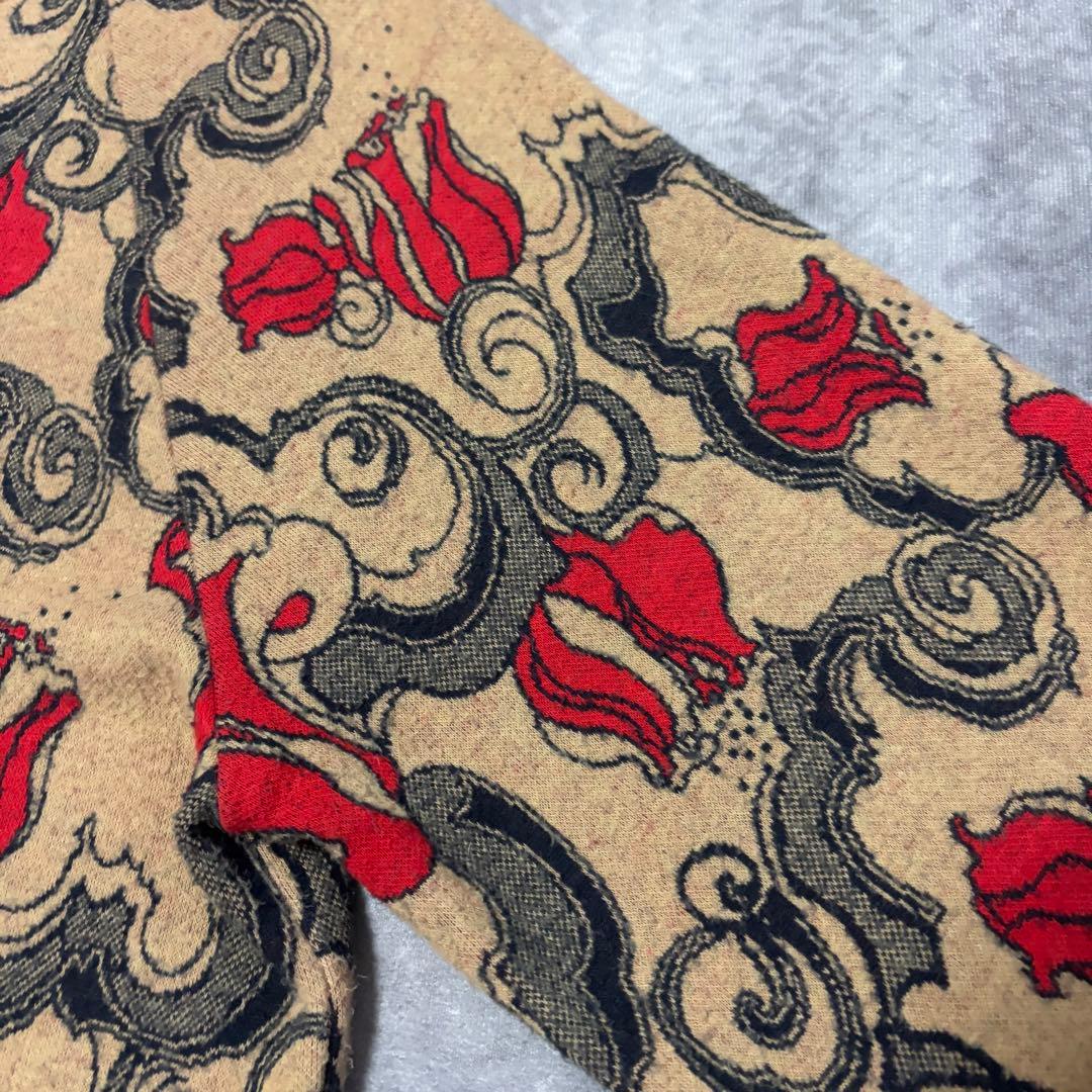 BernhardWillhelm ジップアップ ニットブルゾン総柄　ユニセックス