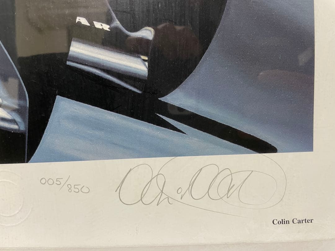 画　アイルトン・セナとアラン・プロスト　作コリン・カーター　F1レース