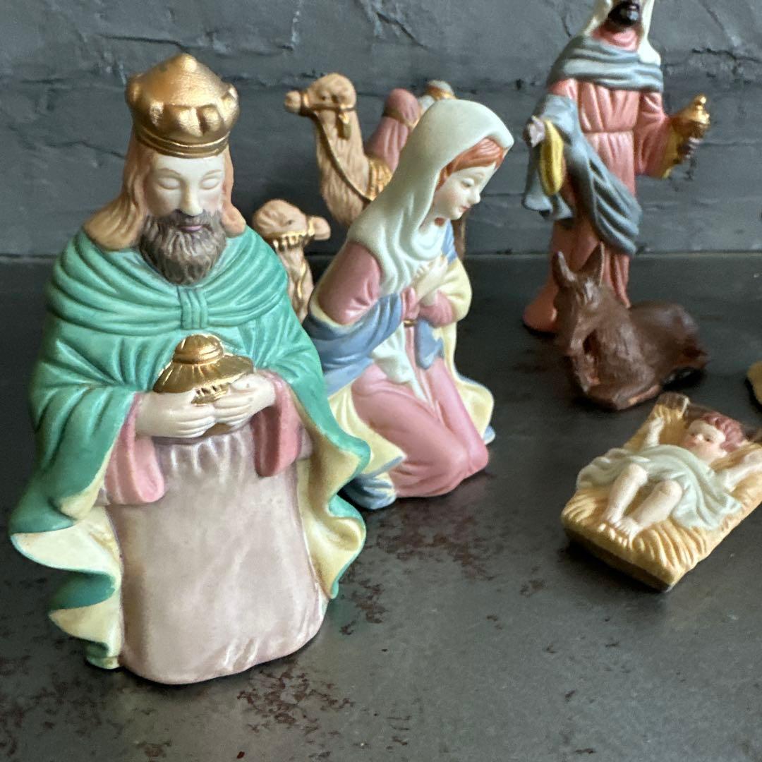 瞬間お値下げ‼️とっても素敵！ クリスマス キリスト降臨　人形セット 陶器製