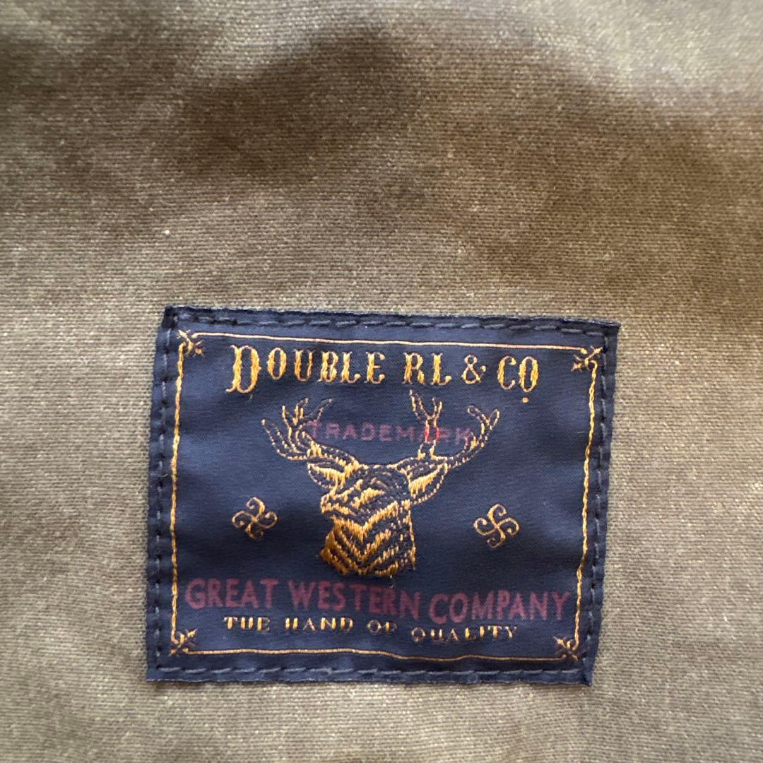 ★DIUBLE RL レザートリム オイルクロス メッセンジャーバッグ