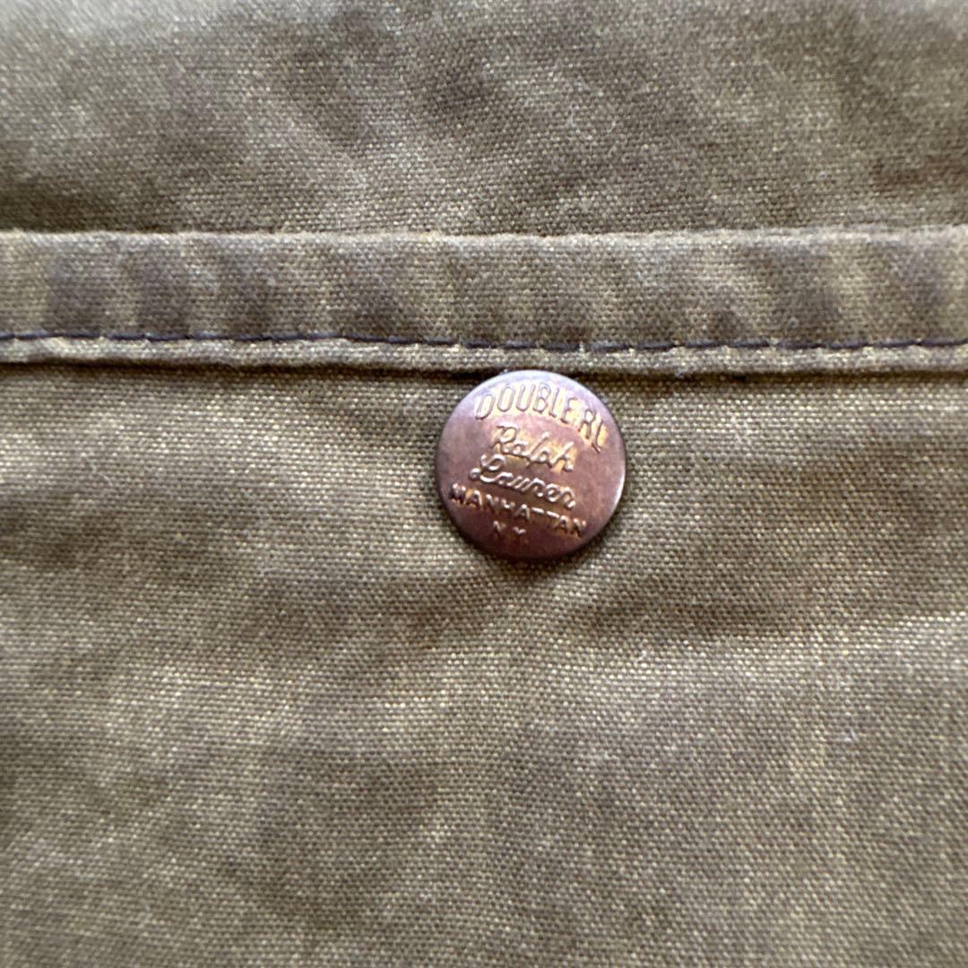 ★DIUBLE RL レザートリム オイルクロス メッセンジャーバッグ