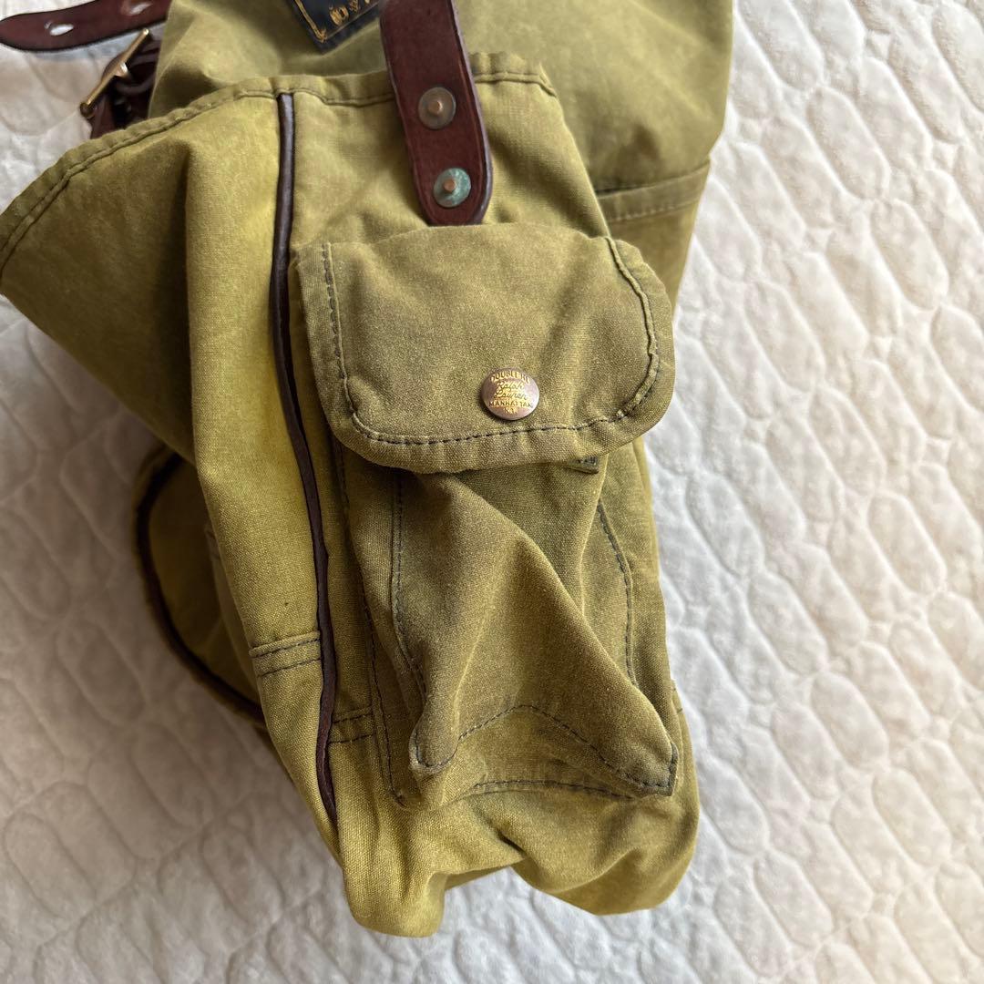 ★DIUBLE RL レザートリム オイルクロス メッセンジャーバッグ