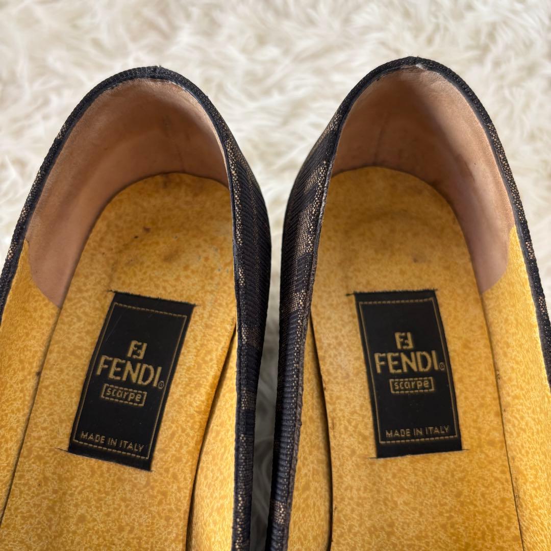 ✨フェンディ　ズッカ柄　チャンキーヒール パンプス　ローファー 23