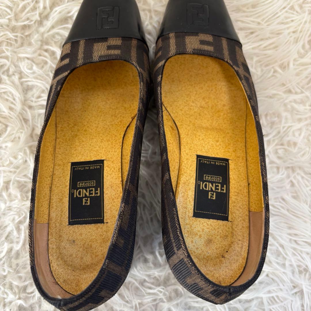 ✨フェンディ　ズッカ柄　チャンキーヒール パンプス　ローファー 23