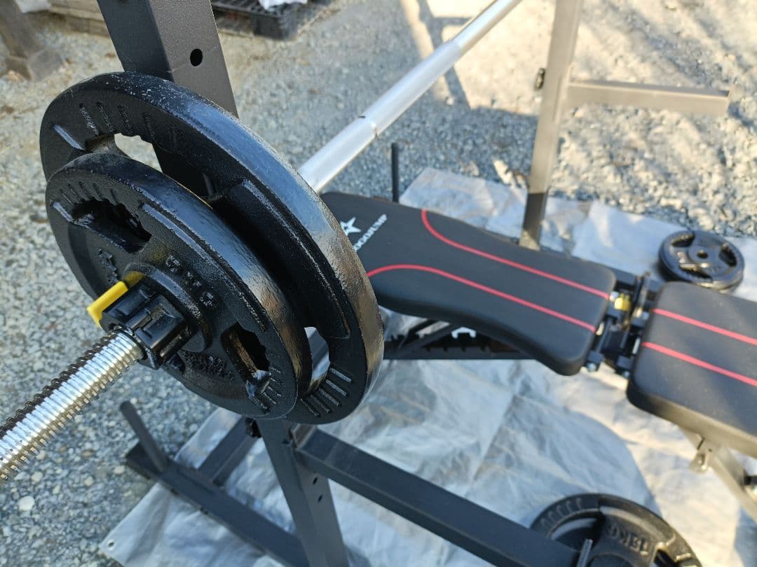 ラック型 懸垂マシン　アイアンバーベルダンベル98KGセット　トレーニングベンチ