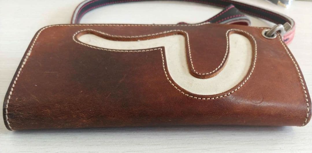 【入手困難】希少 EVISU エヴィス 長財布 ビックカモメ 赤茶　スターボタン