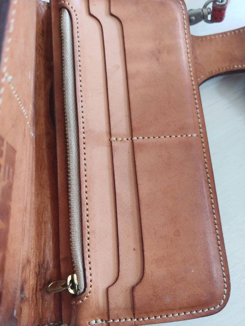 【入手困難】希少 EVISU エヴィス 長財布 ビックカモメ 赤茶　スターボタン