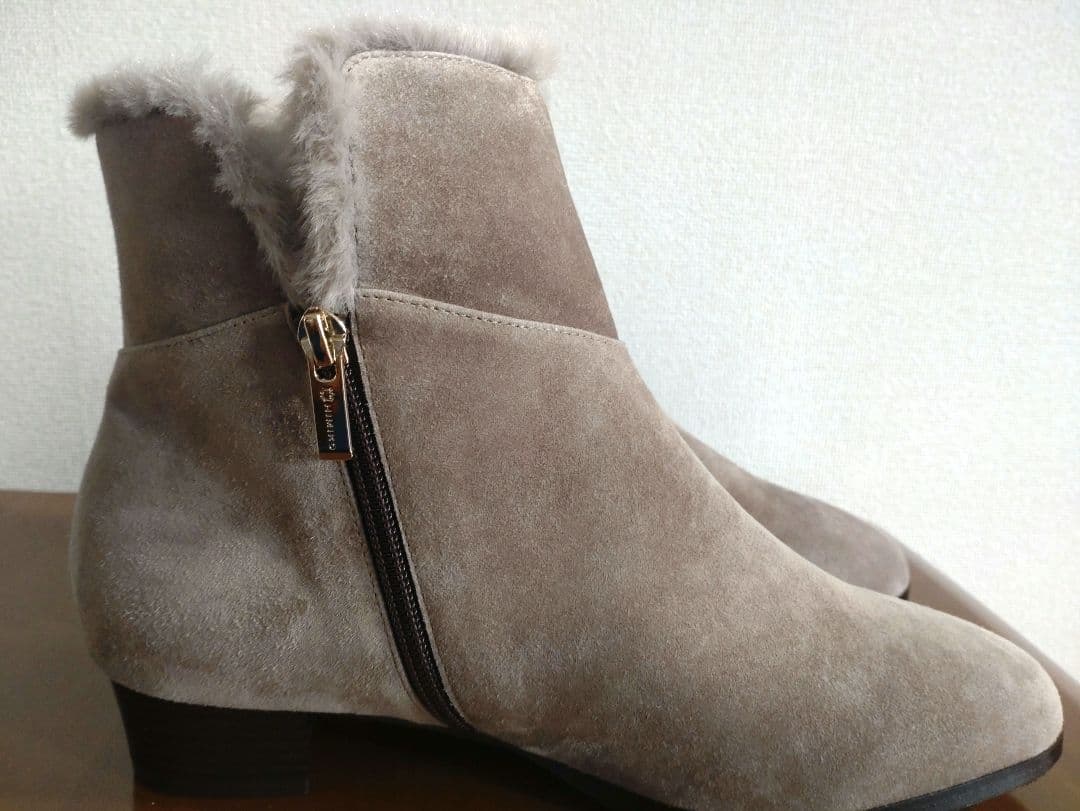 新品未使用　卑弥呼　バックル2WAYファーブーツ　ベージュ　25.5cm