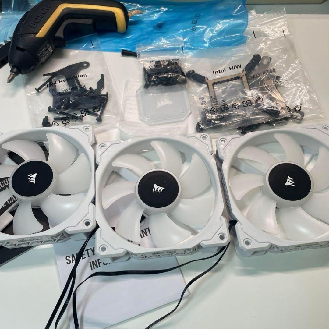 CORSAIR 水冷CPUクーラー H150i ELITE ホワイト