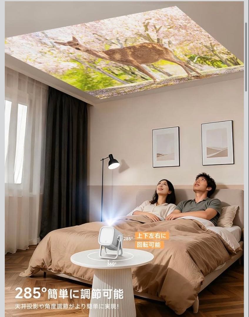 プロジェクター 家庭用 小型 Netflix公式アプリ内蔵 1000ANSI