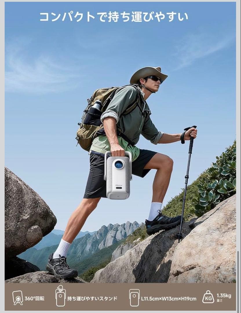 プロジェクター 家庭用 小型 Netflix公式アプリ内蔵 1000ANSI