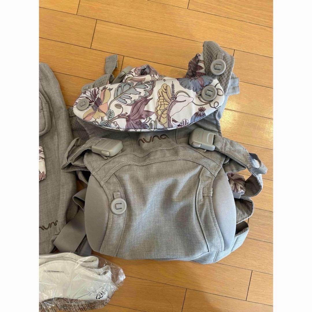 nuna 抱っこ紐 グレー 花柄