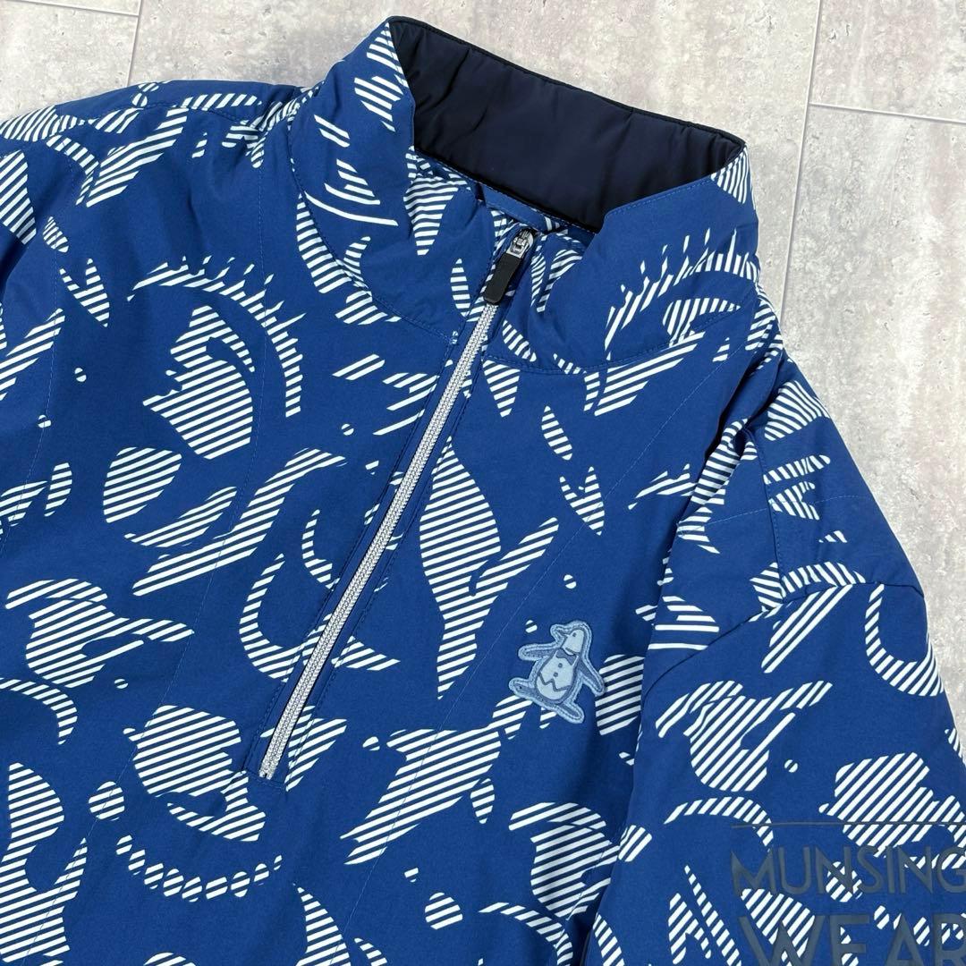 【マンシングウェア】中綿ブルゾン　ジャケット　3Lサイズ　ロゴワッペン　メンズ