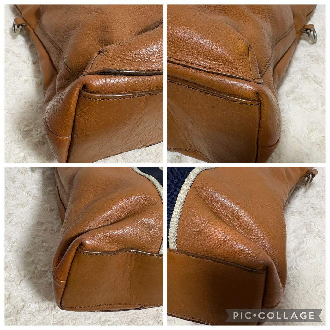 【良品】COACH コーチ ブラウン レザートートバッグ F70558