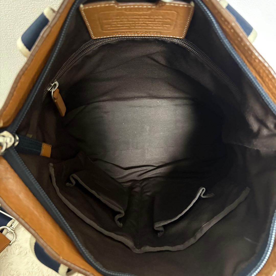 【良品】COACH コーチ ブラウン レザートートバッグ F70558