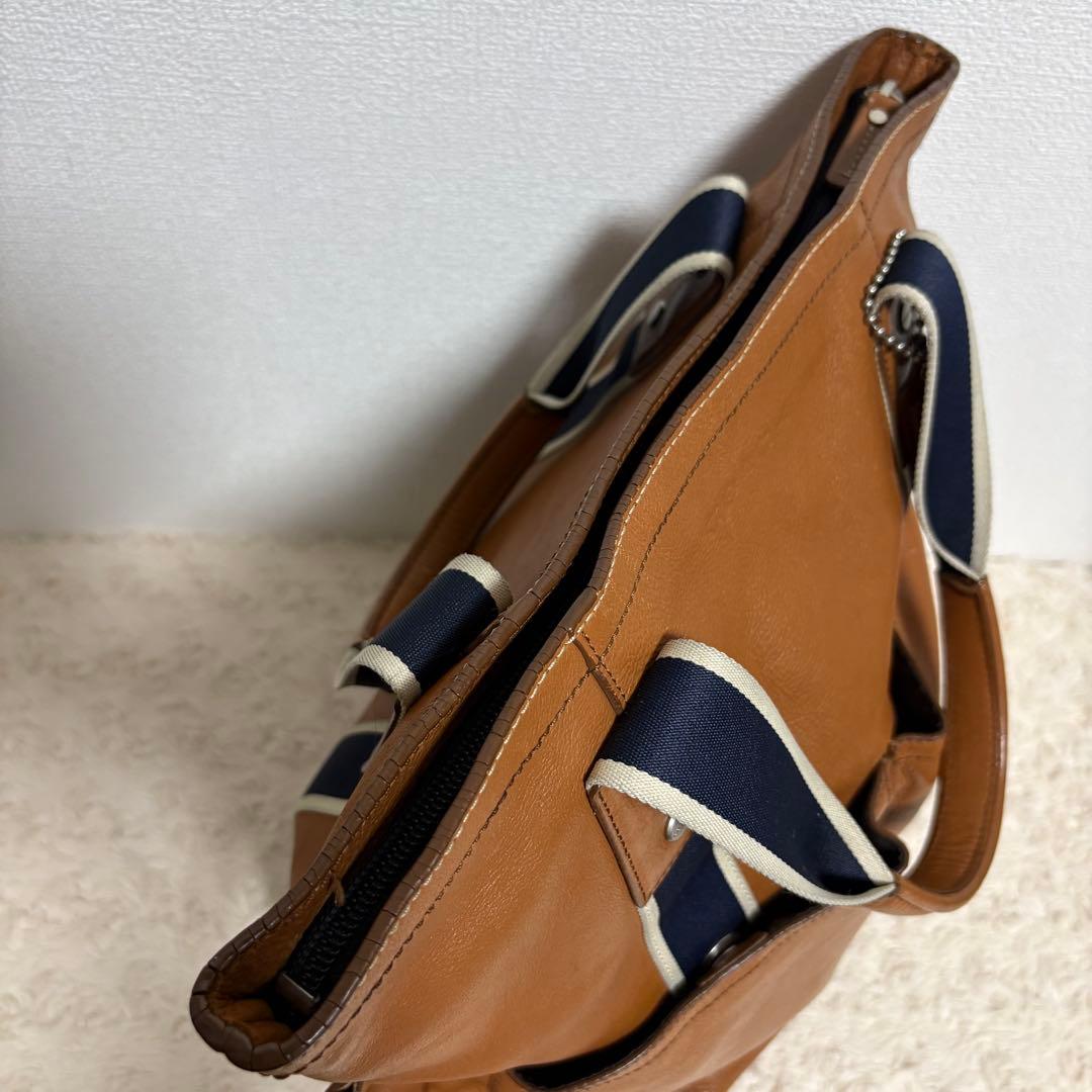 【良品】COACH コーチ ブラウン レザートートバッグ F70558