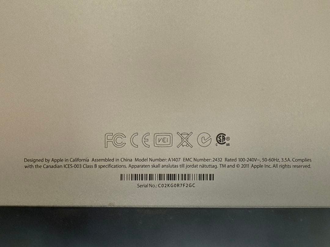 Apple Thunderbolt Display USB-Cアダプター付き