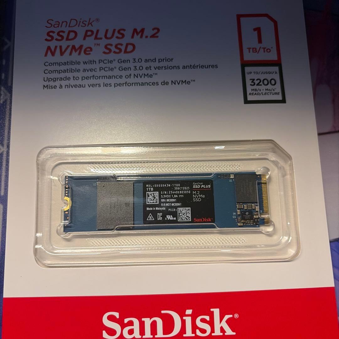 [即日発送]新品sandisk ssd 1tb m.2 nvme