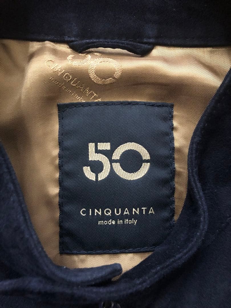 【美品】CINQUANTAチンクアンタスウェードライダースジャケット50ブラック