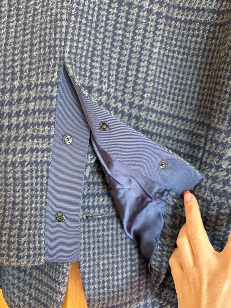 sacai サカイ ウールメルトン ニットドッキング ジャケットコート