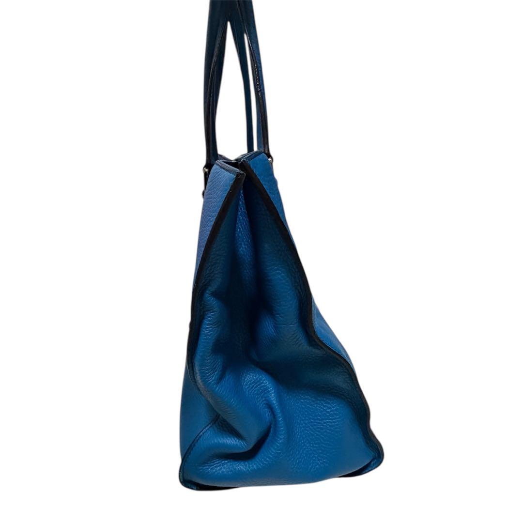 TOD’S トッズ メンズ トートバッグ ブルー レザー 本革 イタリア 大容量