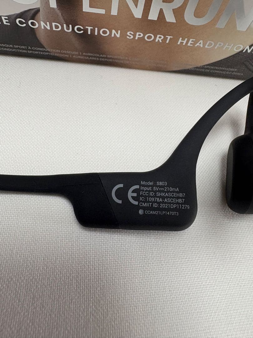 や*ン様 S803 SHOKZ OPENRUN 骨伝導イヤホン ブラック