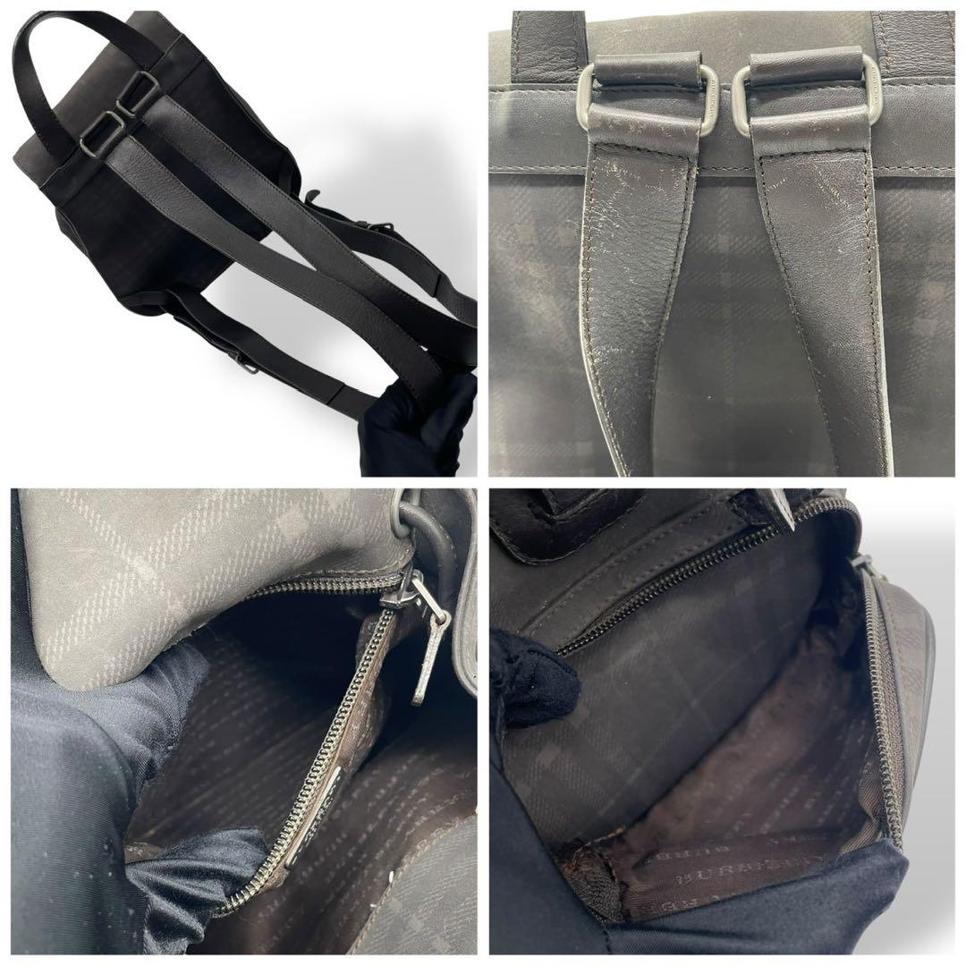 良品 バーバリー ミニ リュック バックパック ブラック ノバチェック レア