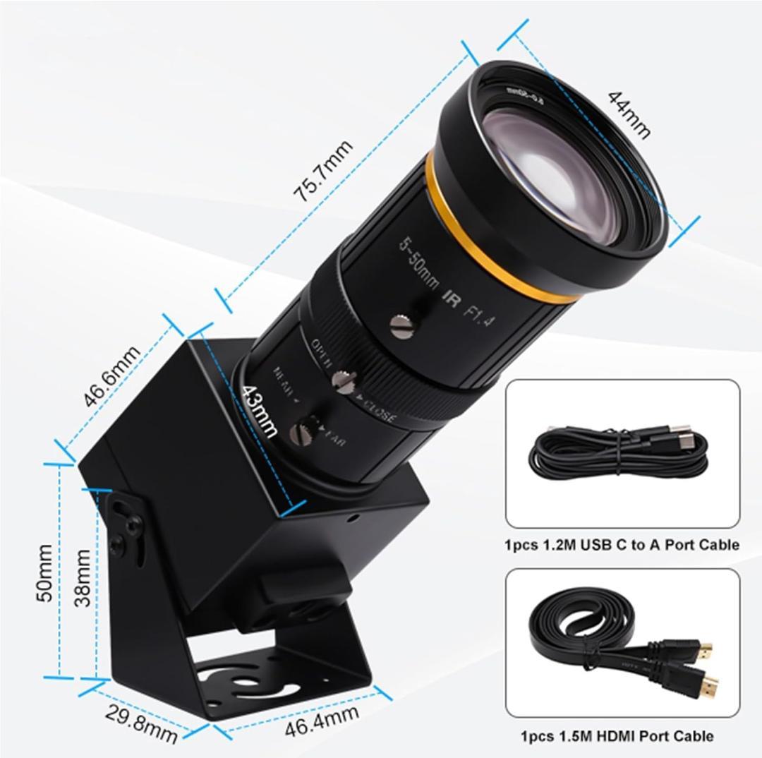 【新品・未使用】HDMI USBカメラ 4K Webカメラ 5-50mm 最新型