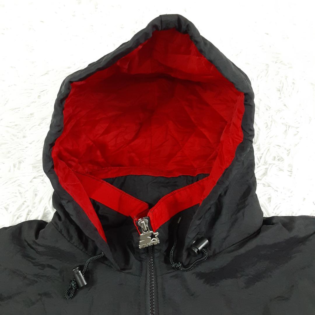 美品◎スターター ハーフジップジャケット ブラック 黒 レッド 赤 ポートランド