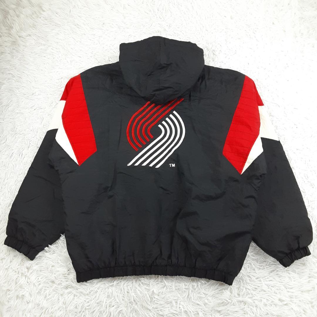 美品◎スターター ハーフジップジャケット ブラック 黒 レッド 赤 ポートランド