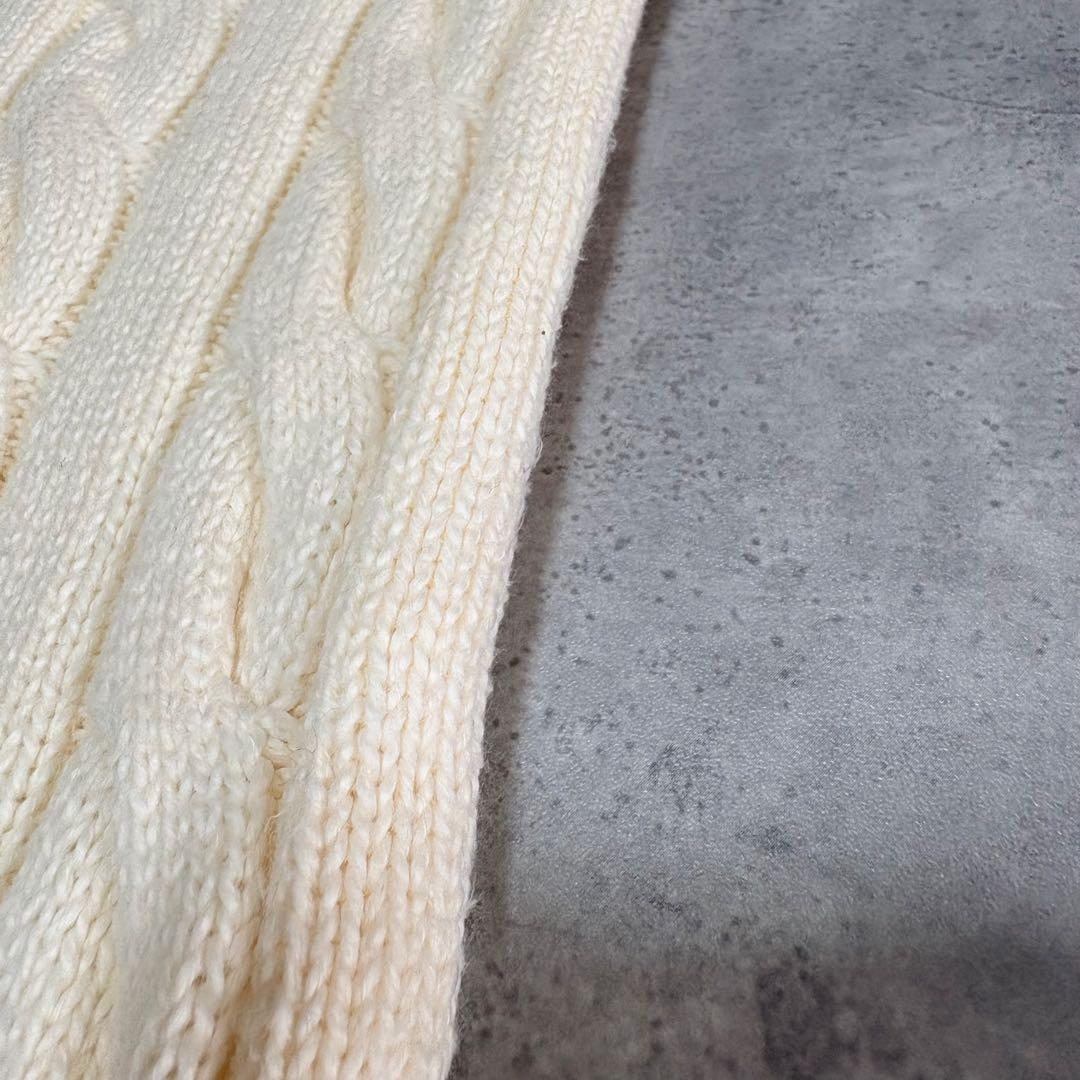 POLO RALPH LAUREN ケーブルニット コットン セーター 白 M