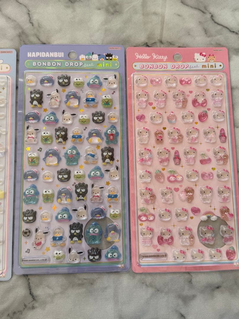 サンリオシールまとめ売り　ボンボンドロップシールミニ　うるちゅるポップシール