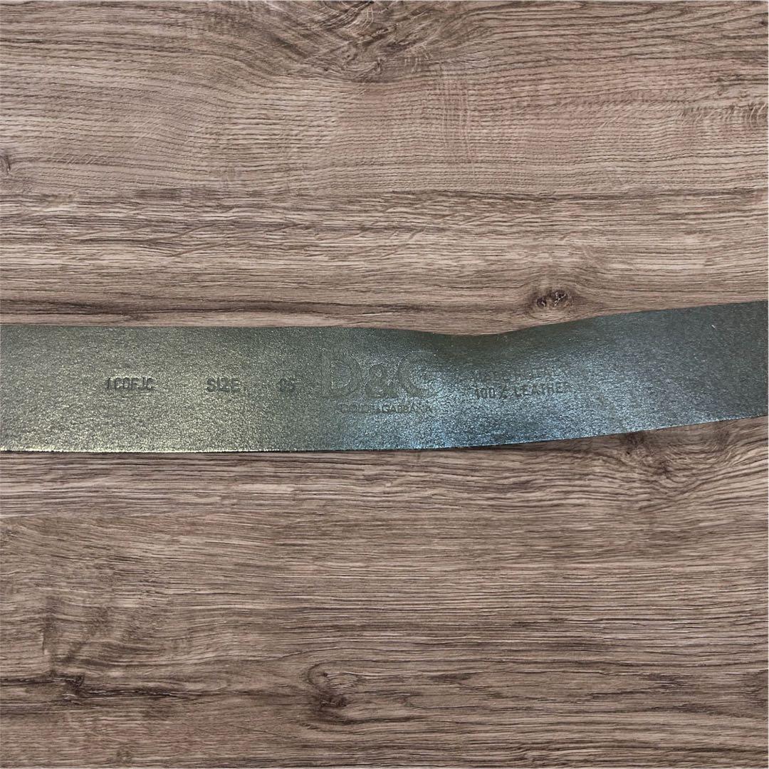 D&G ブラック ベルト ロゴバックル