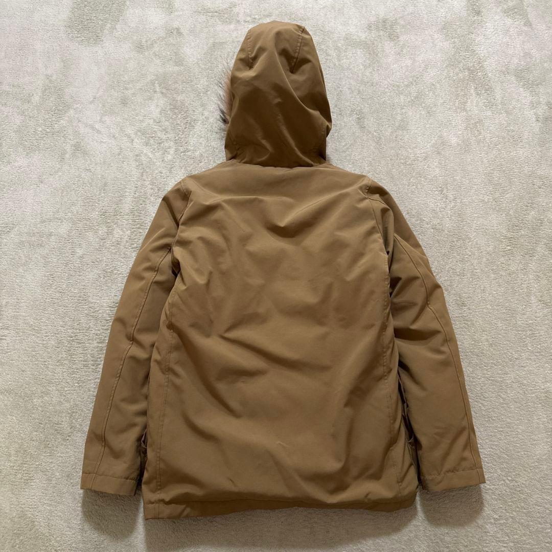 【訳あり】ダントン ダウンジャケット カラシ色 ラクーンファー 34