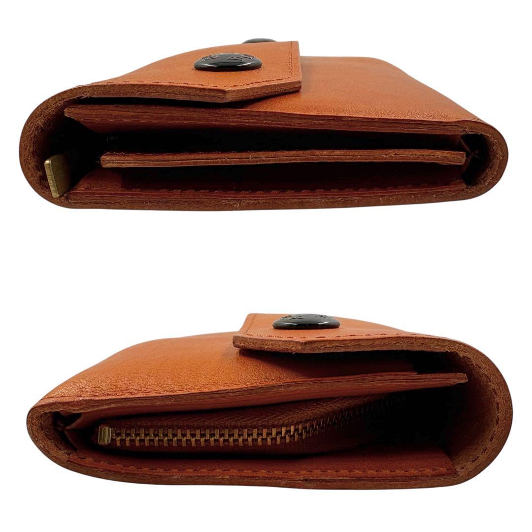 【美品】 ビアベリー エステイト 長財布 ブラウン レザー スナップボタン 箱